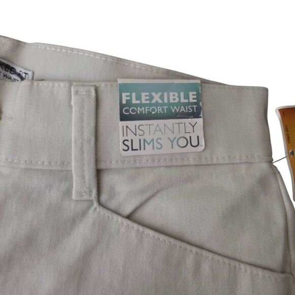 Lee Relaxed Fit Flexible Comfort Slimming Chino Style Pants Women Size 4 P Beige - Picture 5 of 8